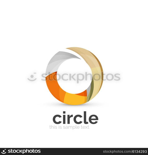 Abstract swirly round logo template. Abstract swirly round logo template. Vector illustration