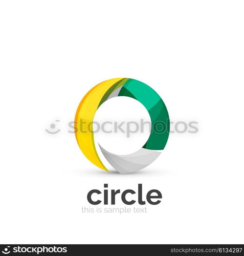 Abstract swirly round logo template. Abstract swirly round logo template. Vector illustration