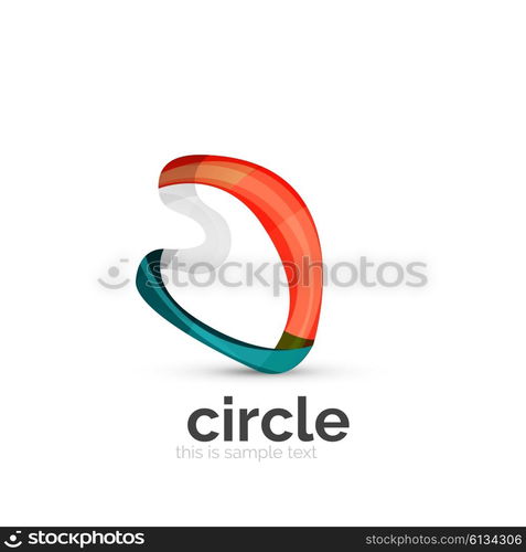 Abstract swirly round logo template. Abstract swirly round logo template. Vector illustration