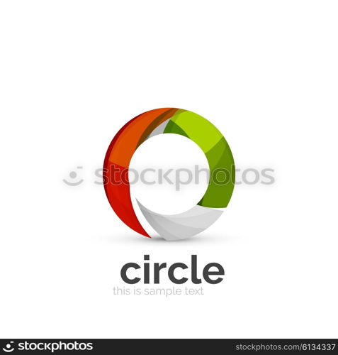 Abstract swirly round logo template. Abstract swirly round logo template. Vector illustration