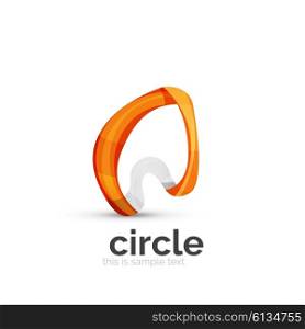 Abstract swirly round logo template. Abstract swirly round logo template. Vector illustration