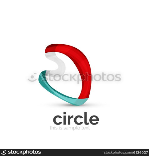 Abstract swirly round logo template. Abstract swirly round logo template. Vector illustration