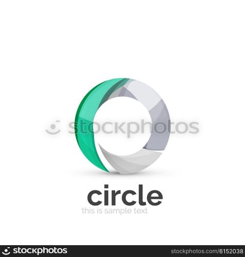Abstract swirly round logo template. Abstract swirly round logo template. Vector illustration
