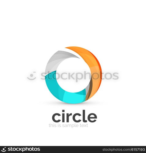 Abstract swirly round logo template. Abstract swirly round logo template. Vector illustration