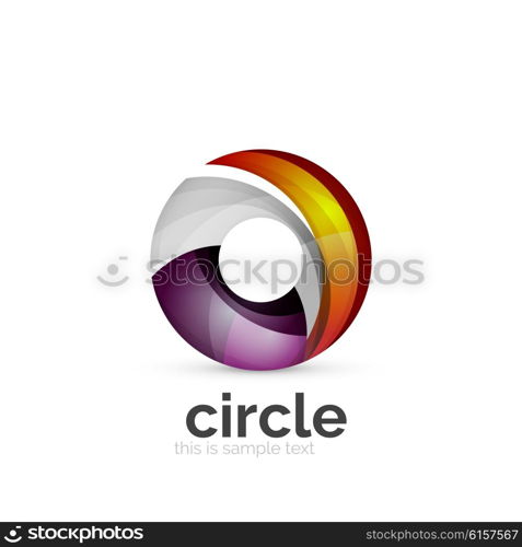 Abstract swirly round logo template. Abstract swirly round logo template. Vector illustration