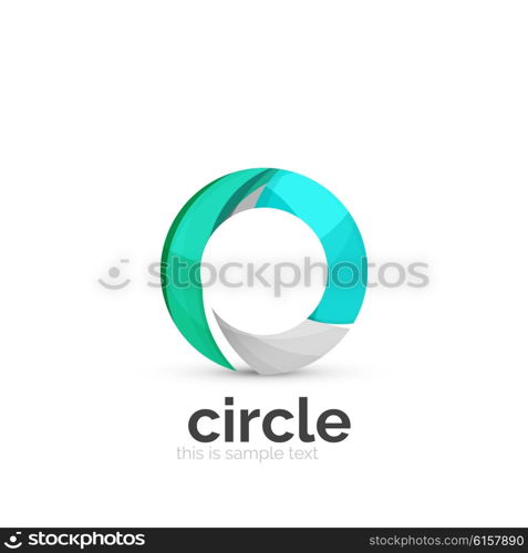 Abstract swirly round logo template. Abstract swirly round logo template. Vector illustration