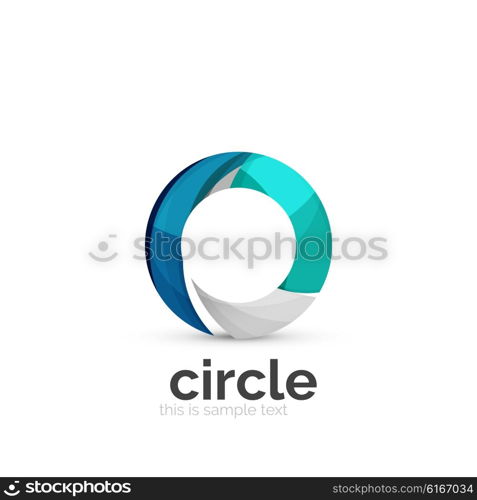 Abstract swirly round logo template. Abstract swirly round logo template. Vector illustration