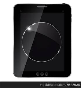 abstract tablet with glass framework. Vector illustration.