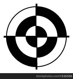 Abstract target icon. Simple illustration of abstract target vector icon for web design isolated on white background. Abstract target icon, simple style