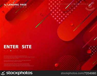 Abstract tech colorful stripe line web landing page background. You can use for ad, poster, website, landing page, background, artwork. illustration vector eps10