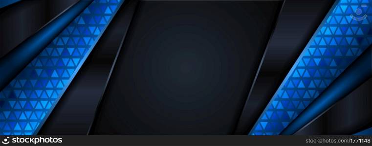 Abstract Tech Dark Navy and Blue Element Combination Background Design. Graphic Design Element.