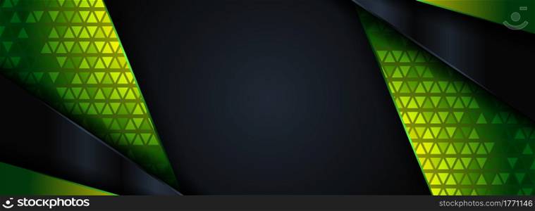 Abstract Tech Dark Navy and Green Element Combination Background Design. Graphic Design Element.