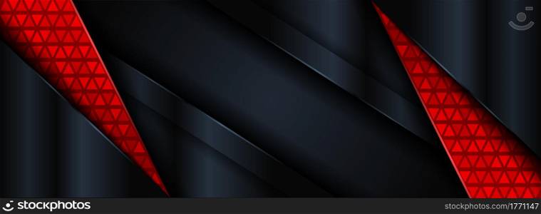 Abstract Tech Dark Navy and Red Element Combination Background Design. Graphic Design Element.