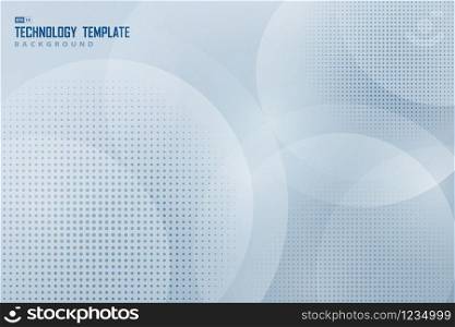 Abstract tech gradient blue circle pattern decorative design on white background. Use for ad, poster, artwork, template design, print. illustration vector eps10