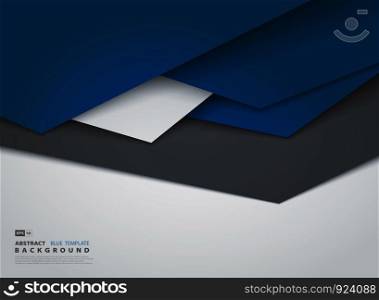Abstract tech gradient blue overlap of business tone design. Use for tech post, print, ad, artwork, design element. illustration vector eps10