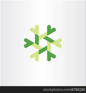 abstract tech logo vector green design element