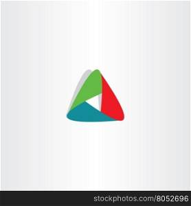 abstract tech triangle business logo icon vector