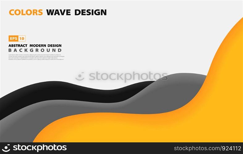 Abstract tech yellow line overlap design on white background. Use for presentation, poster, ad, artwork, template design. illustration vector eps10