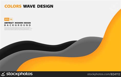 Abstract tech yellow line overlap design on white background. Use for presentation, poster, ad, artwork, template design. illustration vector eps10
