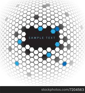 Abstract technical background made from hexagons