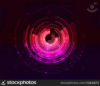 Abstract technical background with circles, sparkles and stripes. Vector background for the design of interfaces, covers, presentations and your design. Abstract technical background with circles, sparkles and stripes