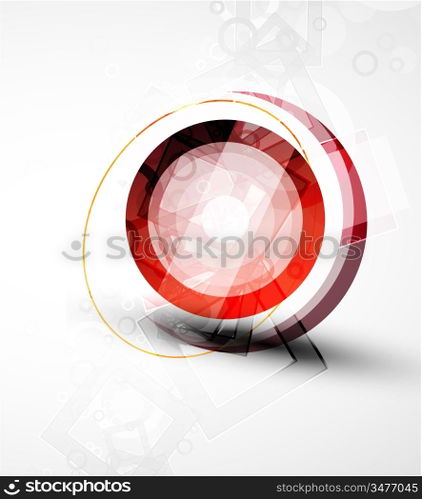 Abstract techno circle vector background