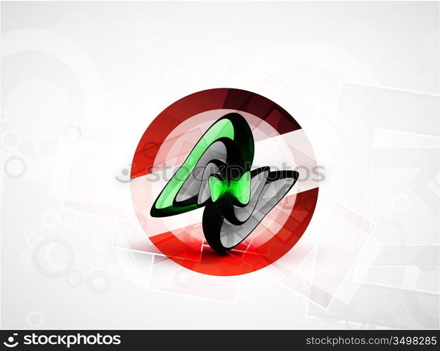 Abstract techno circle vector background