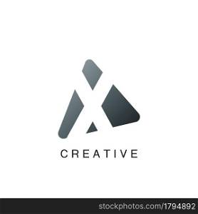 Abstract Techno Letter X Logo, negative space vector design concept with geometric shape.