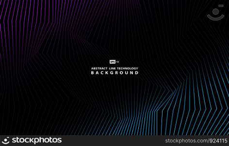 Abstract techno line purple and blue artwork template design. Use for poster, club artwork, print, cover design, flyer. illustration vector eps10