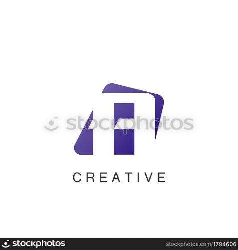 Abstract Techno Negative Space Initial Letter A Logo icon vector design.