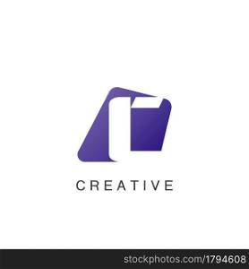Abstract Techno Negative Space Initial Letter C Logo icon vector design.