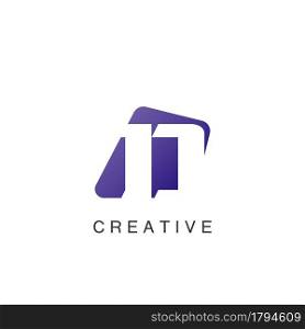 Abstract Techno Negative Space Initial Letter D Logo icon vector design.