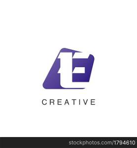 Abstract Techno Negative Space Initial Letter E Logo icon vector design.