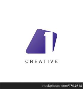 Abstract Techno Negative Space Initial Letter I Logo icon vector design.