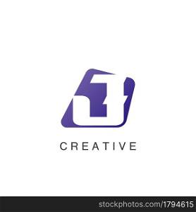 Abstract Techno Negative Space Initial Letter J Logo icon vector design.