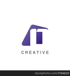Abstract Techno Negative Space Initial Letter O Logo icon vector design.