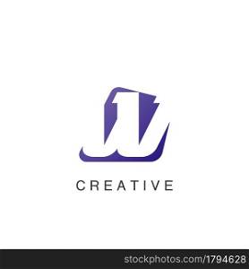 Abstract Techno Negative Space Initial Letter W Logo icon vector design.