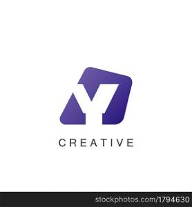 Abstract Techno Negative Space Initial Letter Y Logo icon vector design.