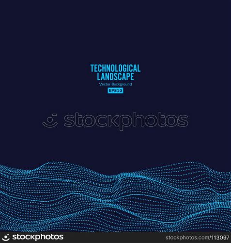 Abstract Technological Background Vector. Digital Landscape For Presentations. Abstract Technological Background Vector. Digital Landscape