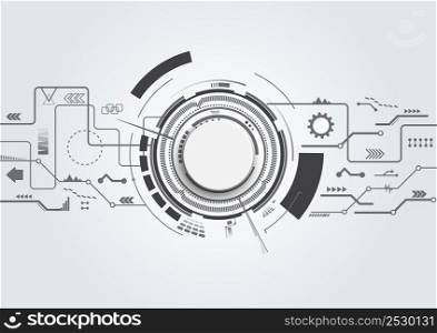 Abstract technological background with various technological elements. Structure pattern technology backdrop. Vector illustrator
