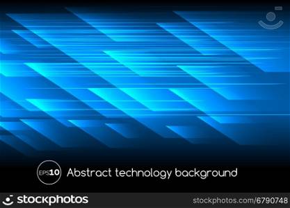 Abstract technology background. Abstract vector technology background. Tech motion lines parallel blue concept