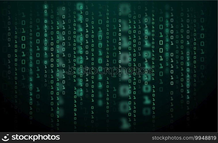 Abstract Technology Background. binary data and streaming binary code background. vector illustration EPS10