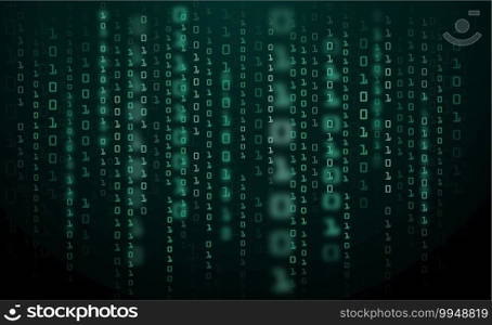 Abstract Technology Background. binary data and streaming binary code background. vector illustration EPS10