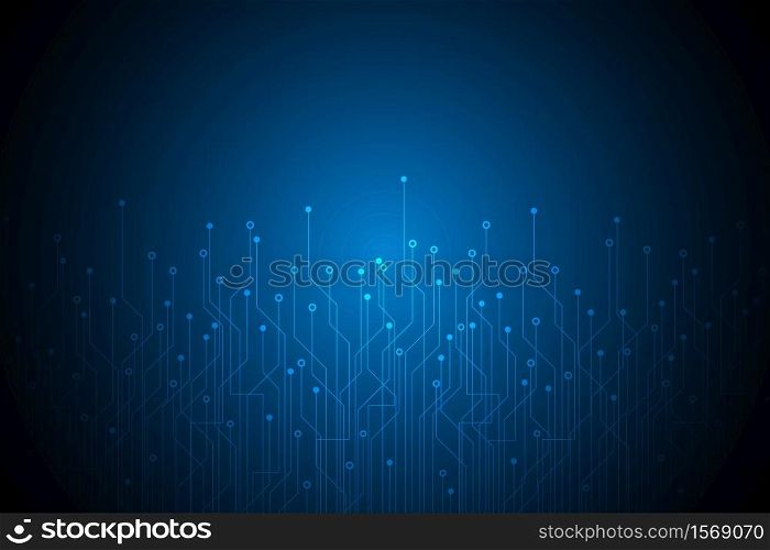 Abstract Technology Background , Blue digital circuit