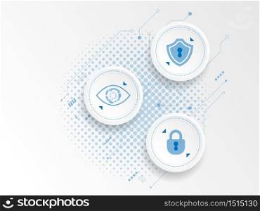 abstract technology background cyber security concept vector illustration