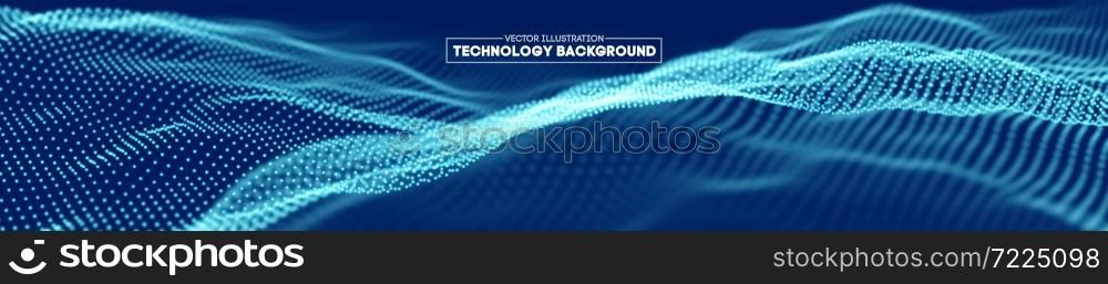 Abstract technology background.Cyber technology Ai tech wire network futuristic wave. Artificial intelligence .. Abstract technology background. Cyber technology wire network futuristic wave. Artificial intelligence vector illustration.