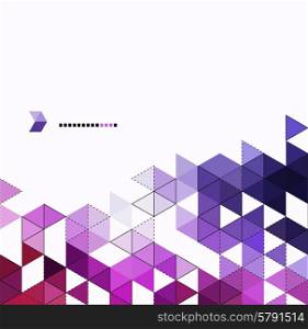 Abstract technology background in color. Vector illustration.. Abstract technology background with color triangle