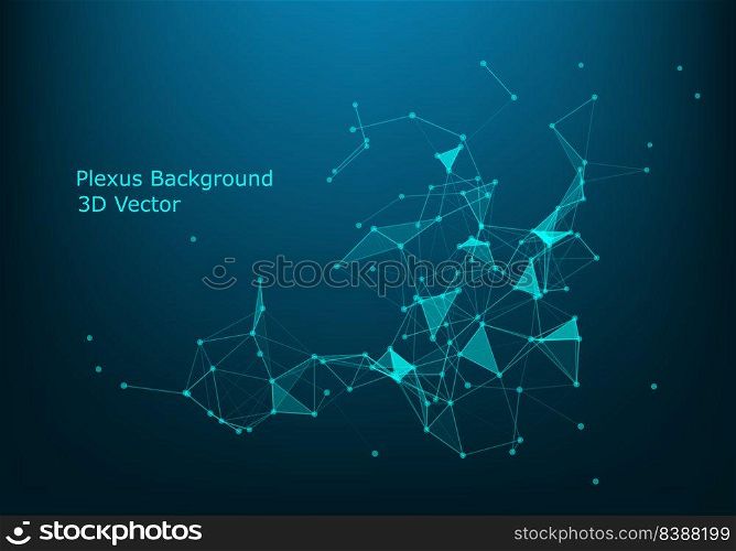 Abstract technology background. Science background. Big data. Background vector. Plexus effect. Network connection structure. Vector illustration.