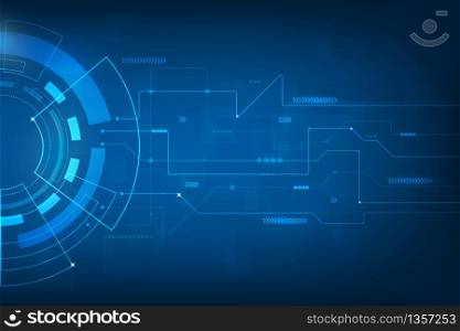 Abstract Technology background. technology digital world of business information. futuristic blue virtual graphic interface.