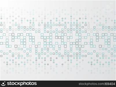 Abstract technology background with blue border squares pattern, Vector illustration
